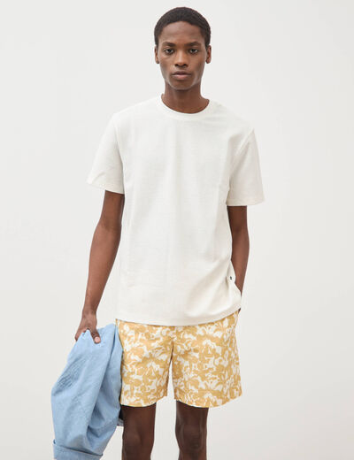 T-shirt manches courtes ecru homme
