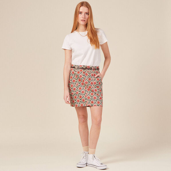 jupe droite eco responsable ecru femme Jupe droite éco-responsable ecru femme