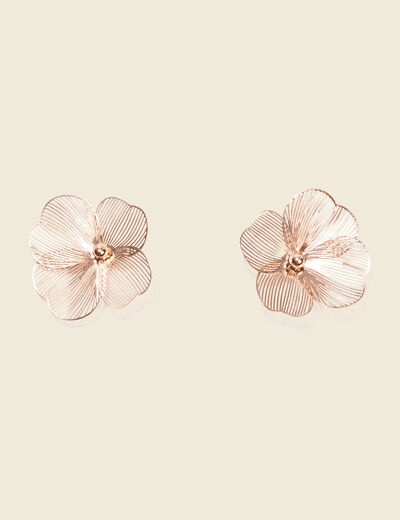 Boucles d'oreilles clous couleur or femme