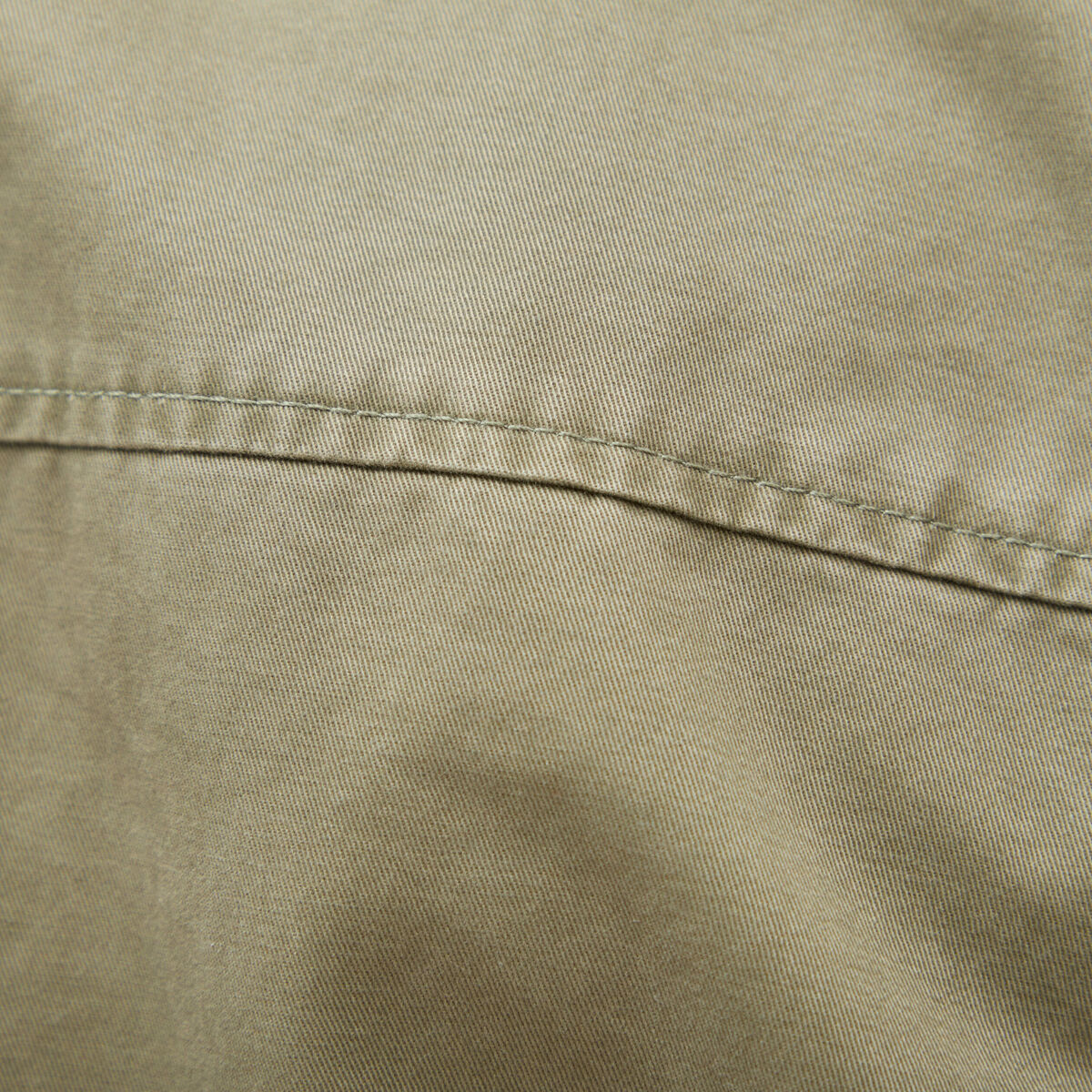 Blouson manches longues doubl&eacute; en coton vert kaki homme