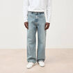 Jeans loose longueur 32 en coton denim dirty homme