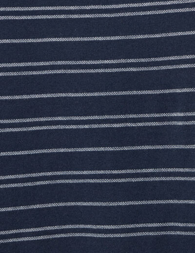 T-shirt en coton manches courtes bleu marine homme