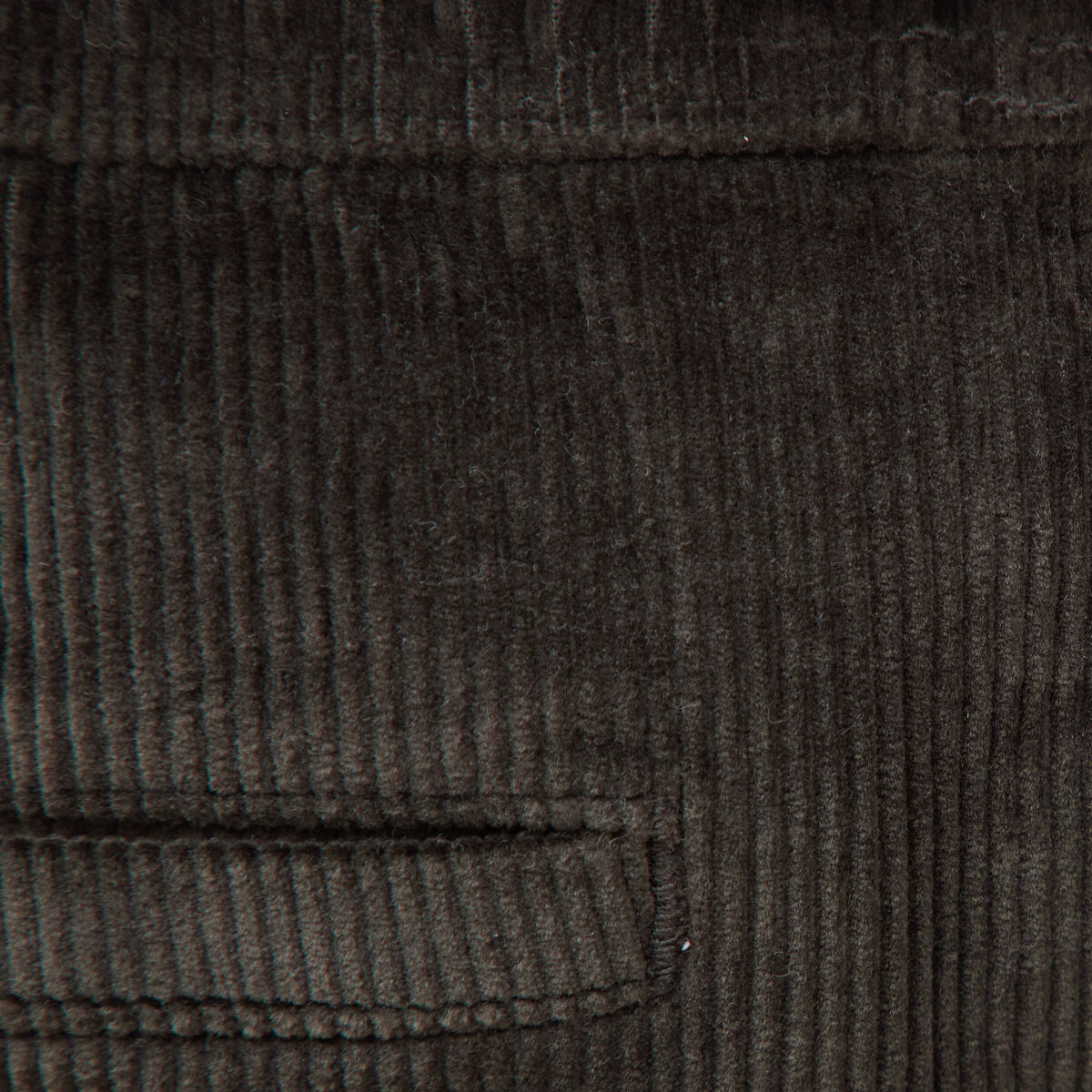 Pantalon large en velours vert kaki homme
