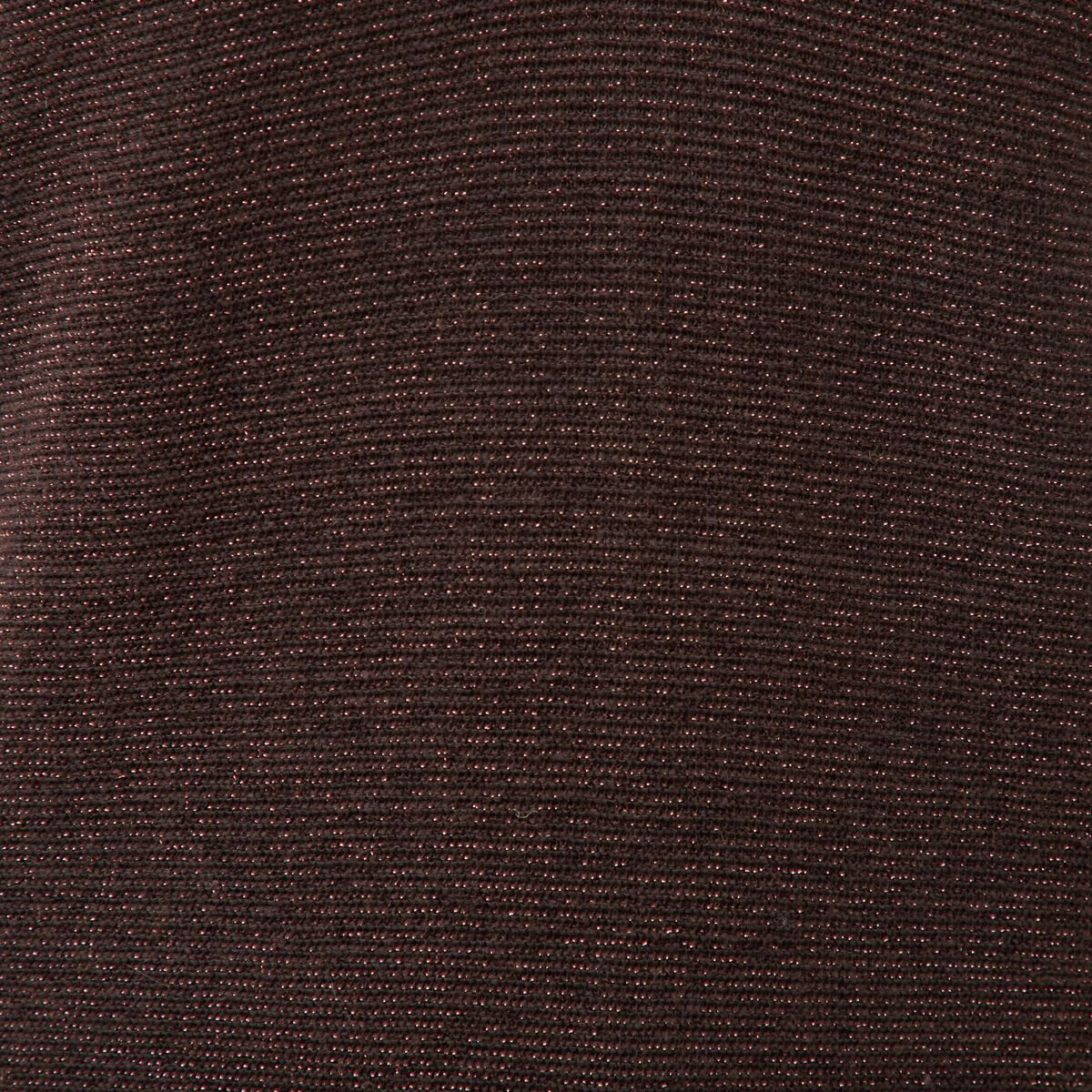 Pull droit col v manches longues marron femme