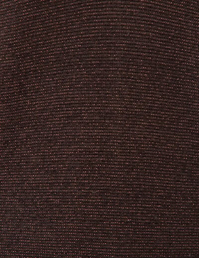 Pull droit col v manches longues marron femme
