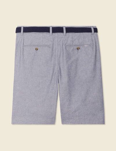 Short à ceinture bleu marine homme