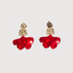 Boucles d'oreilles rouge femme