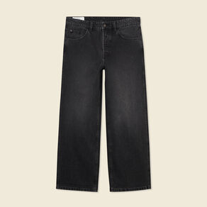 Jeans large 5 poches denim snow noir homme