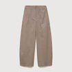 Pantalon barrel bas resserr&eacute; &agrave; carreaux ficelle femme