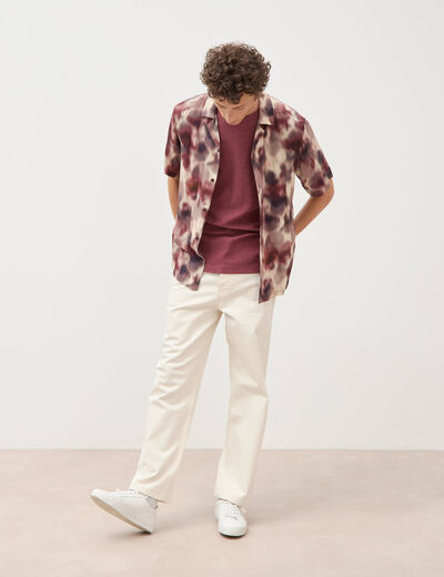 T-shirt manches courtes vieux rose homme