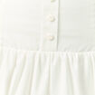 Jupe longue &eacute;vas&eacute;e en coton ecru femme