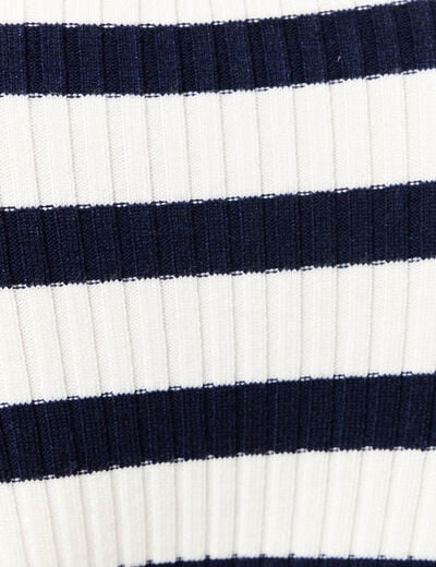 Robe tricot longue ajustée bleu marine femme