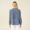Blouse manches longues bleu marine femme