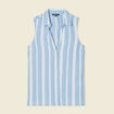 Chemise sans manches bleu femme