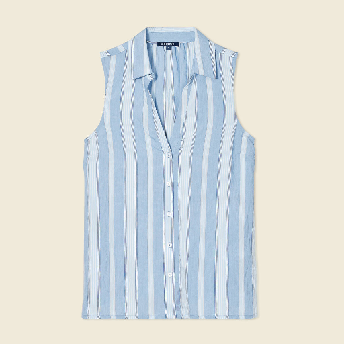 Chemise sans manches bleu femme
