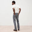 Jeans straight longueur 32 en coton bleu gris homme