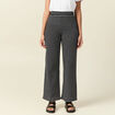 Pantalon large en maille noir femme