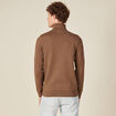 Pull manches longues marron homme