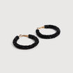 Boucles d'oreilles cr&eacute;oles noir femme