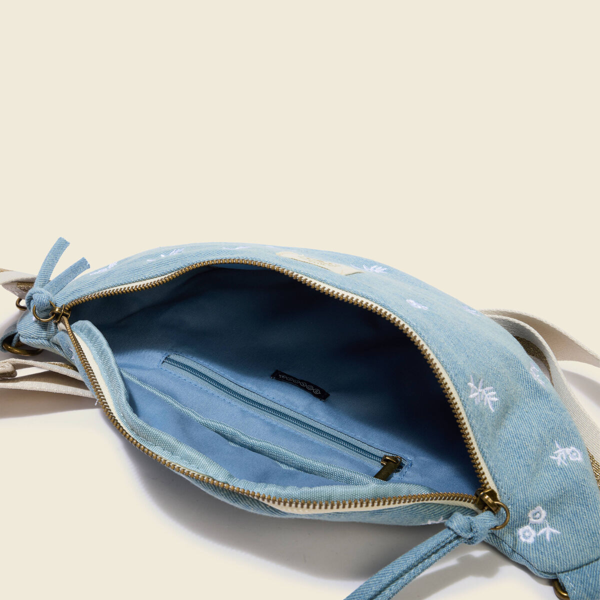 Banane en jeans avec doublure denim stone femme