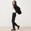 Manteau court oversize sherpa noir femme
