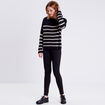 Pantalon jegging taille haute noir femme