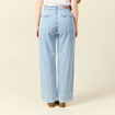 Jeans large denim bleach femme