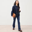 Jeans bootcut denim brut femme