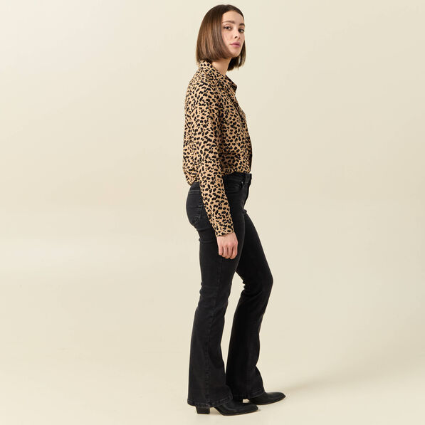 chemise manches longues marron clair femme Chemise manches longues marron clair femme