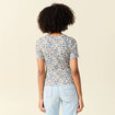 T-shirt manches courtes bleu clair femme