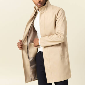 trench mi long col montant gris homme Trench mi-long col montant gris homme