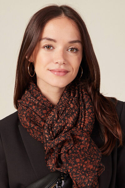 Foulard noir femme