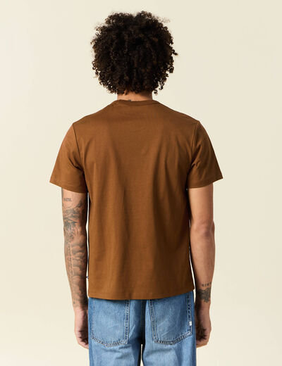 T-shirt éco-responsable marron homme