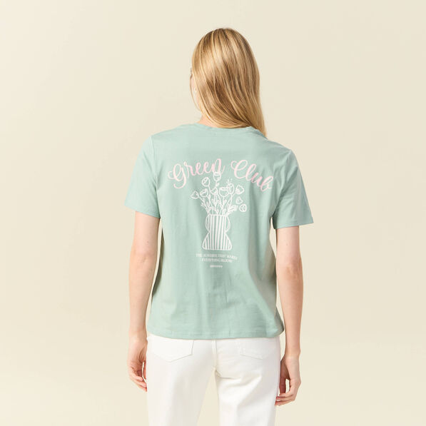 t shirt manches courtes vert pastel femme T-shirt manches courtes vert pastel femme
