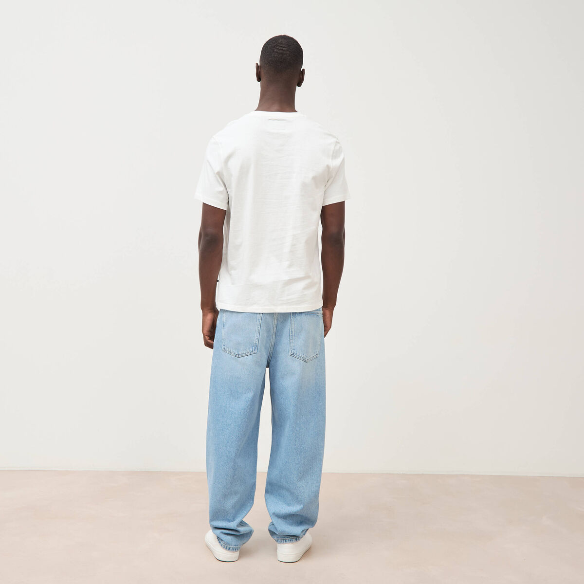 T-shirt en coton ecru homme