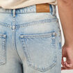 Jeans loose taille standard bleu femme