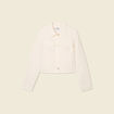 Veste courte boutonn&eacute;e ecru femme