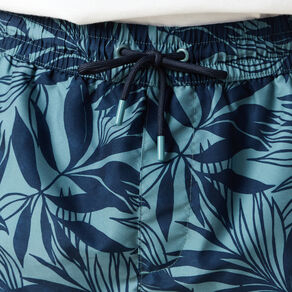 Short de bain vert foncé homme