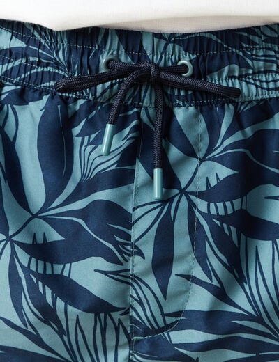 Short de bain vert foncé homme