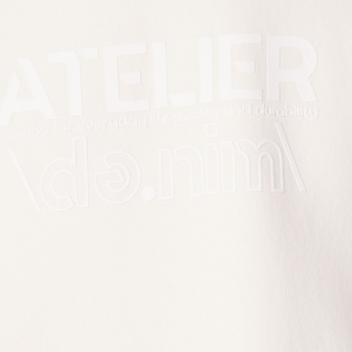 Sweat &agrave; capuche ecru homme
