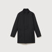 Pardessus droit long col montant noir homme