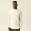 Pull manches longues col rond sable homme