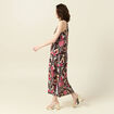 Robe longue droite creme femme