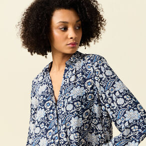 chemise manches longues fluide bleu marine femme Chemise manches longues fluide bleu marine femme