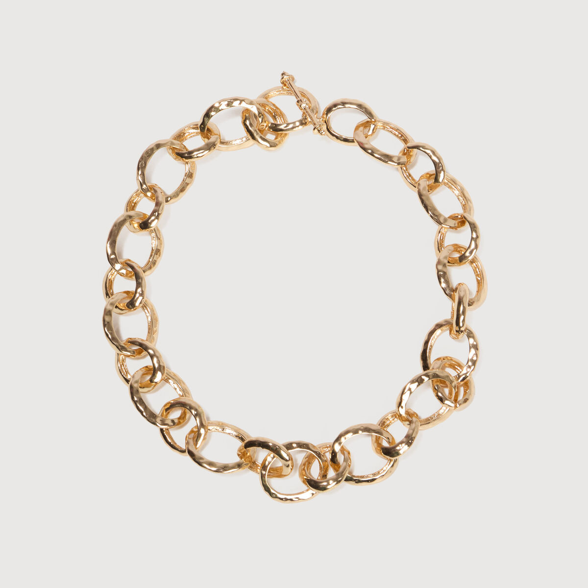 Collier avec cha&icirc;ne couleur or femme