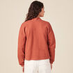 Gilet manches longues orange femme