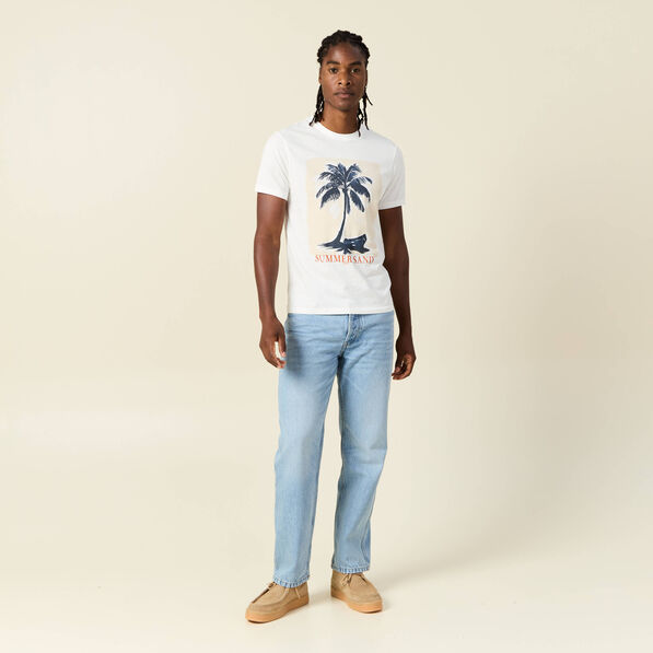 t shirt manches courtes ecru homme T-shirt manches courtes ecru homme