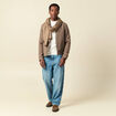 Pull fin col rond manches longues ecru homme