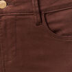 Pantalon skinny push-up taille standard marron fonc&eacute; femme