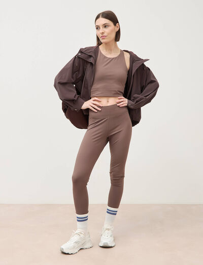 Brassi&egrave;re ajust&eacute;e cropped marron femme
